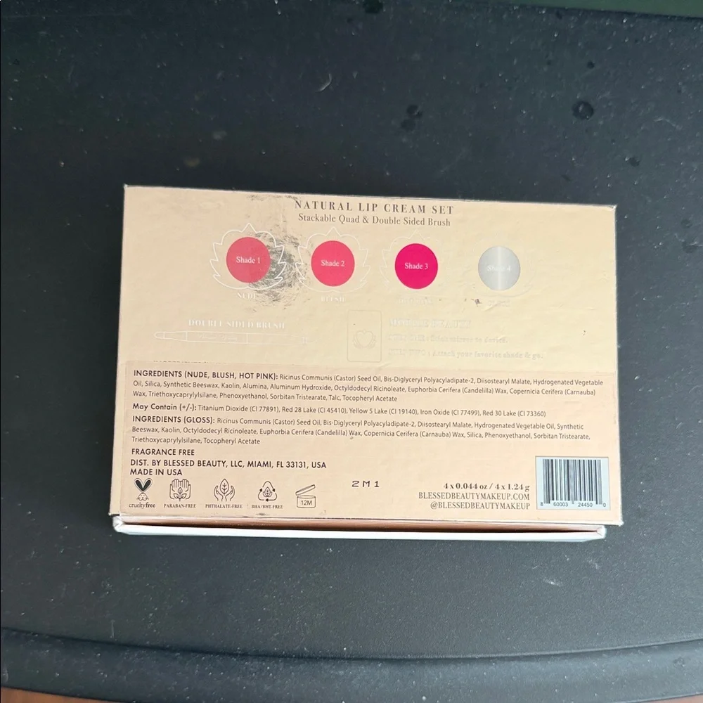 Blessed Beauty Natural Lip‎ Cream Set - Four Colors